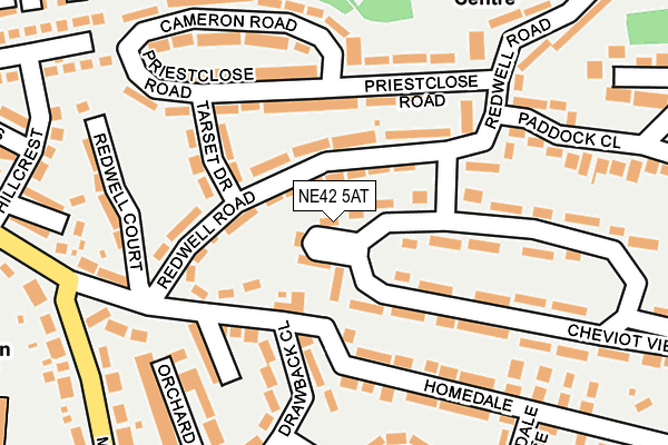 NE42 5AT map - OS OpenMap – Local (Ordnance Survey)
