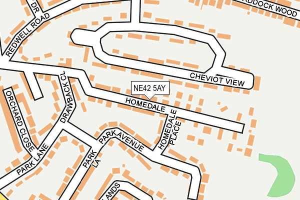 NE42 5AY map - OS OpenMap – Local (Ordnance Survey)