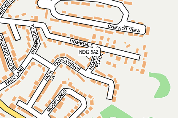 NE42 5AZ map - OS OpenMap – Local (Ordnance Survey)