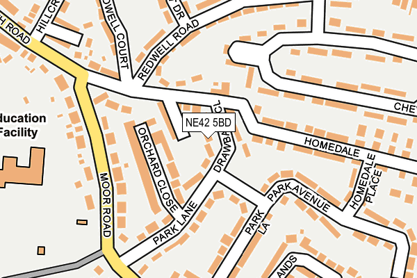 NE42 5BD map - OS OpenMap – Local (Ordnance Survey)