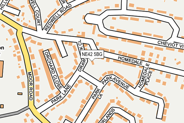 NE42 5BG map - OS OpenMap – Local (Ordnance Survey)
