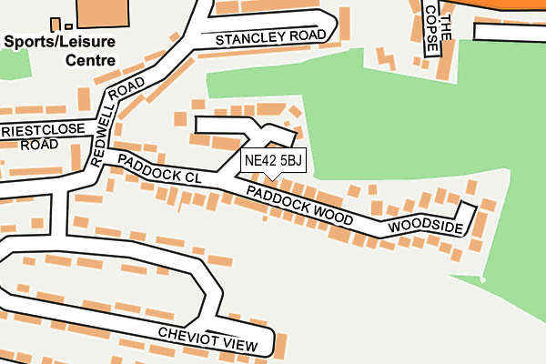 Map of PRUDHOE PET CENTRE LIMITED at local scale