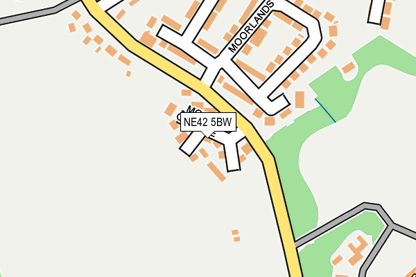 NE42 5BW map - OS OpenMap – Local (Ordnance Survey)
