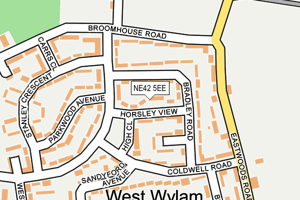 NE42 5EE map - OS OpenMap – Local (Ordnance Survey)