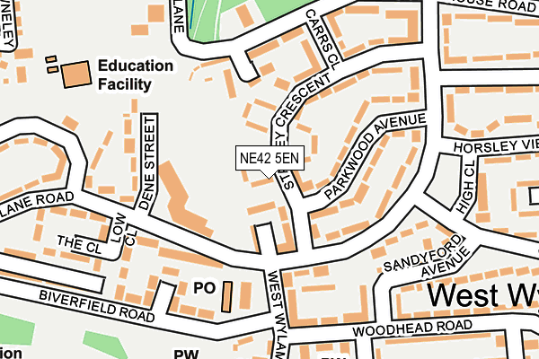 NE42 5EN map - OS OpenMap – Local (Ordnance Survey)