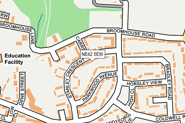 NE42 5EW map - OS OpenMap – Local (Ordnance Survey)