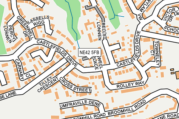 NE42 5FB map - OS OpenMap – Local (Ordnance Survey)
