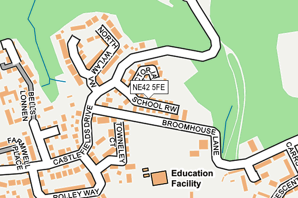 NE42 5FE map - OS OpenMap – Local (Ordnance Survey)