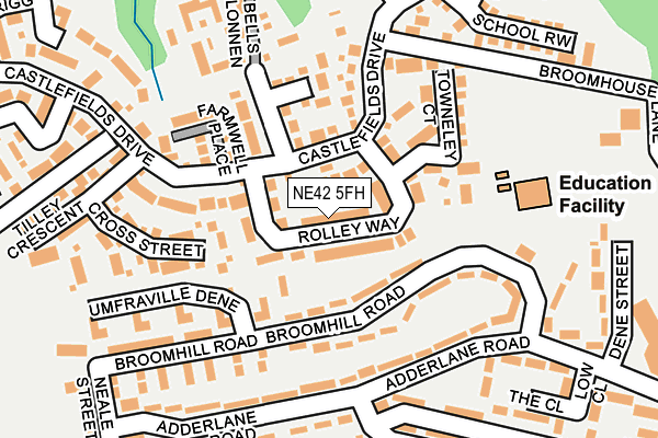 NE42 5FH map - OS OpenMap – Local (Ordnance Survey)