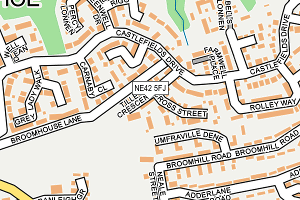 NE42 5FJ map - OS OpenMap – Local (Ordnance Survey)