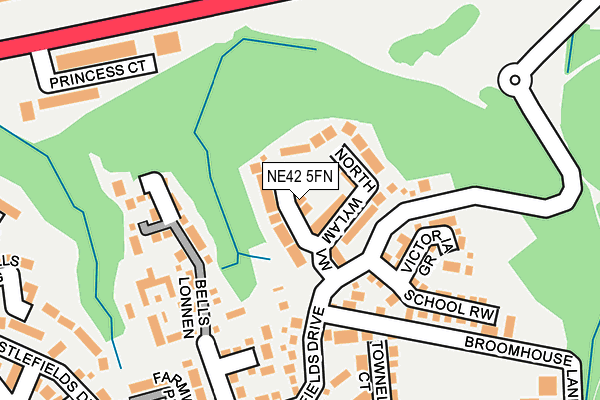 NE42 5FN map - OS OpenMap – Local (Ordnance Survey)