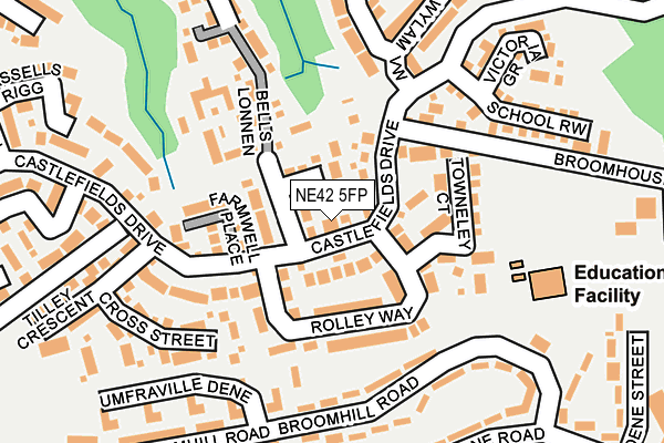 NE42 5FP map - OS OpenMap – Local (Ordnance Survey)