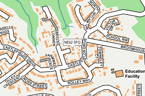 NE42 5FQ map - OS OpenMap – Local (Ordnance Survey)