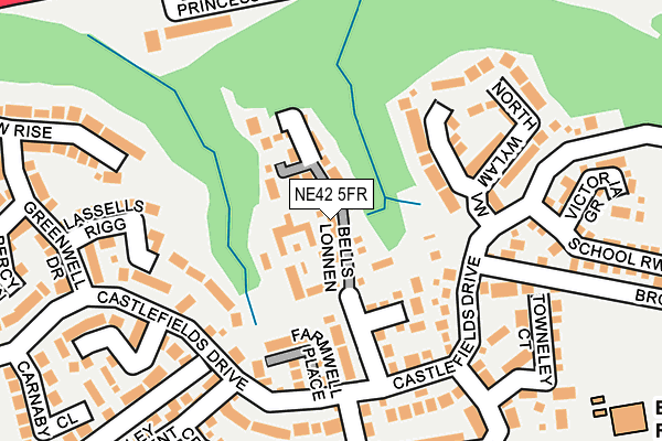 NE42 5FR map - OS OpenMap – Local (Ordnance Survey)
