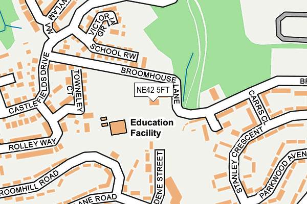 NE42 5FT map - OS OpenMap – Local (Ordnance Survey)