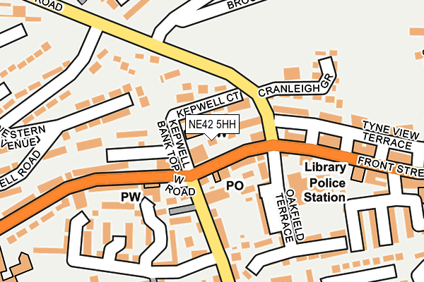 NE42 5HH map - OS OpenMap – Local (Ordnance Survey)