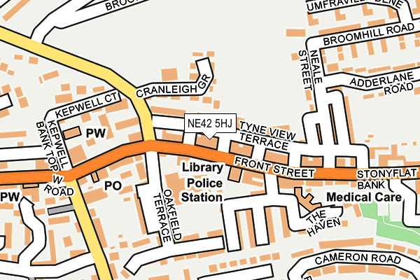 Map of STOCKSFIELD MOTOR COMPANY LIMITED at local scale