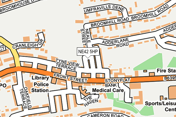 NE42 5HP map - OS OpenMap – Local (Ordnance Survey)