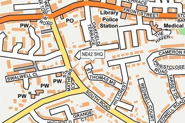 NE42 5HQ map - OS OpenMap – Local (Ordnance Survey)