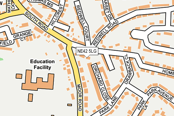 NE42 5LG map - OS OpenMap – Local (Ordnance Survey)