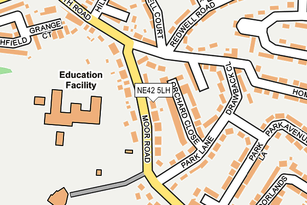 NE42 5LH map - OS OpenMap – Local (Ordnance Survey)