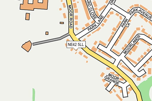 NE42 5LL map - OS OpenMap – Local (Ordnance Survey)