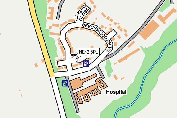NE42 5PL map - OS OpenMap – Local (Ordnance Survey)