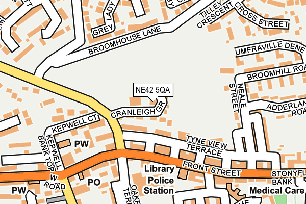 NE42 5QA map - OS OpenMap – Local (Ordnance Survey)