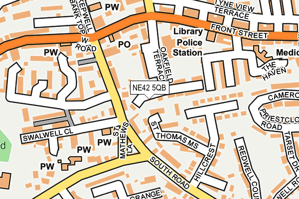 NE42 5QB map - OS OpenMap – Local (Ordnance Survey)
