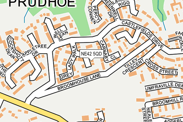 NE42 5QD map - OS OpenMap – Local (Ordnance Survey)