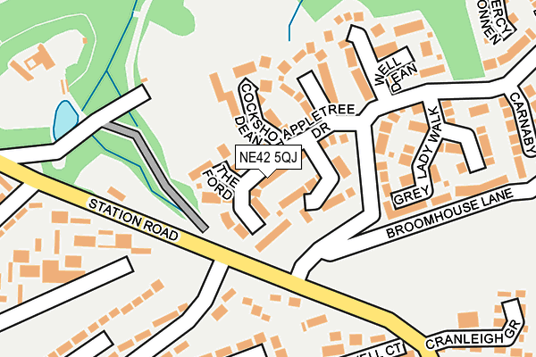 NE42 5QJ map - OS OpenMap – Local (Ordnance Survey)