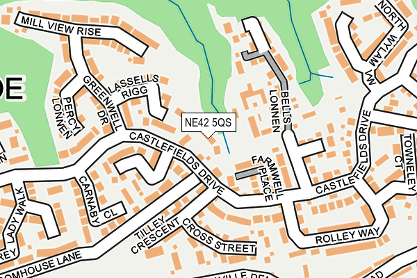 NE42 5QS map - OS OpenMap – Local (Ordnance Survey)