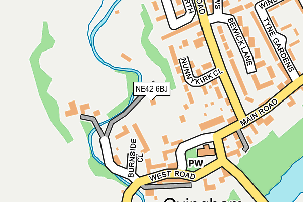 NE42 6BJ map - OS OpenMap – Local (Ordnance Survey)