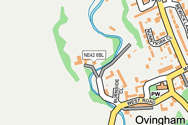 NE42 6BL map - OS OpenMap – Local (Ordnance Survey)