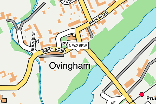 NE42 6BW map - OS OpenMap – Local (Ordnance Survey)