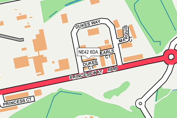 NE42 6DA map - OS OpenMap – Local (Ordnance Survey)