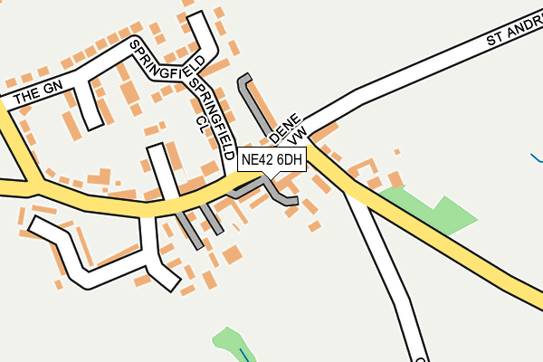 NE42 6DH map - OS OpenMap – Local (Ordnance Survey)