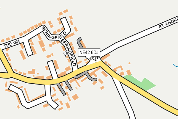 NE42 6DJ map - OS OpenMap – Local (Ordnance Survey)