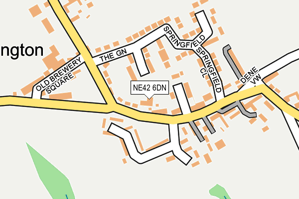 NE42 6DN map - OS OpenMap – Local (Ordnance Survey)