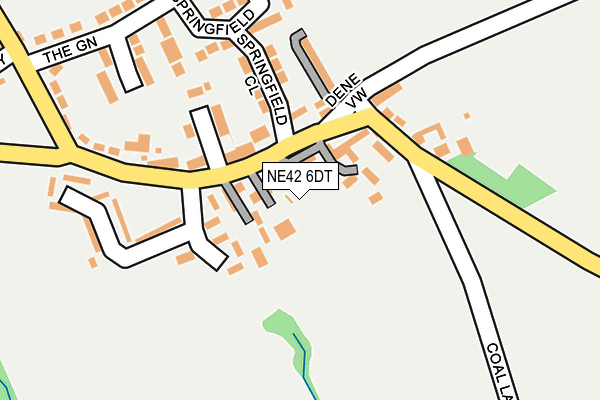 NE42 6DT map - OS OpenMap – Local (Ordnance Survey)