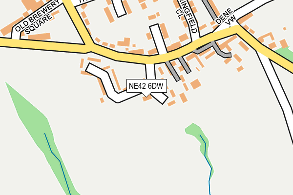 NE42 6DW map - OS OpenMap – Local (Ordnance Survey)