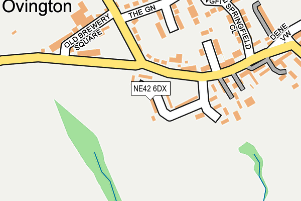 NE42 6DX map - OS OpenMap – Local (Ordnance Survey)