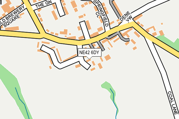 NE42 6DY map - OS OpenMap – Local (Ordnance Survey)