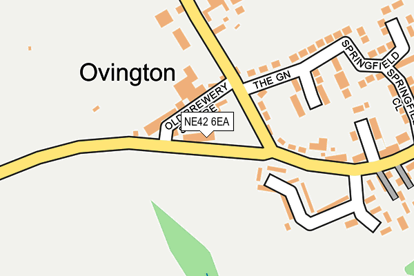 NE42 6EA map - OS OpenMap – Local (Ordnance Survey)