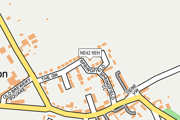NE42 6EH map - OS OpenMap – Local (Ordnance Survey)