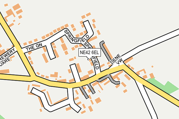 NE42 6EL map - OS OpenMap – Local (Ordnance Survey)
