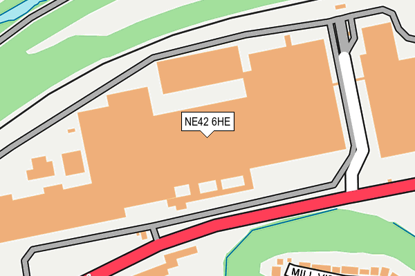 NE42 6HE map - OS OpenMap – Local (Ordnance Survey)