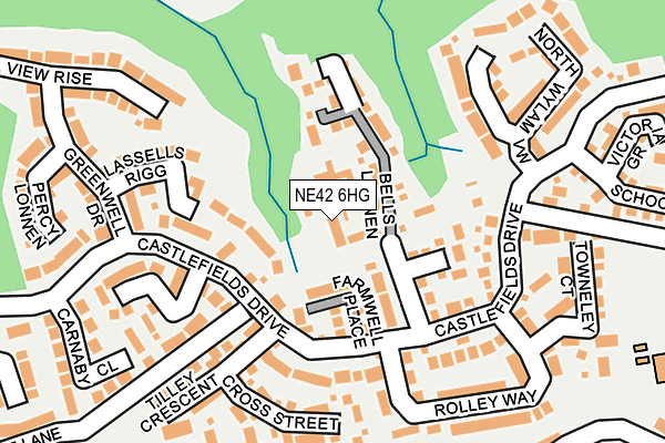 NE42 6HG map - OS OpenMap – Local (Ordnance Survey)