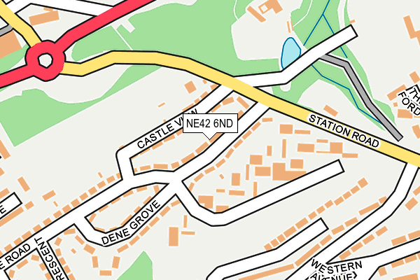 NE42 6ND map - OS OpenMap – Local (Ordnance Survey)