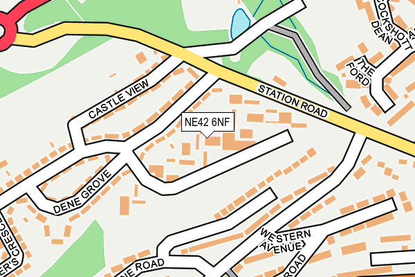 NE42 6NF map - OS OpenMap – Local (Ordnance Survey)